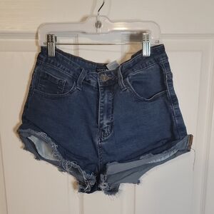 Fashion Nova M Dark Blue Jean Shorts